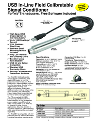 Thumbnail of document Data Sheet - IN-USBH USB in-line field calibratable signal conditioner
